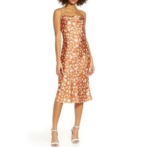 Bardot Printed Midi Slip Dress